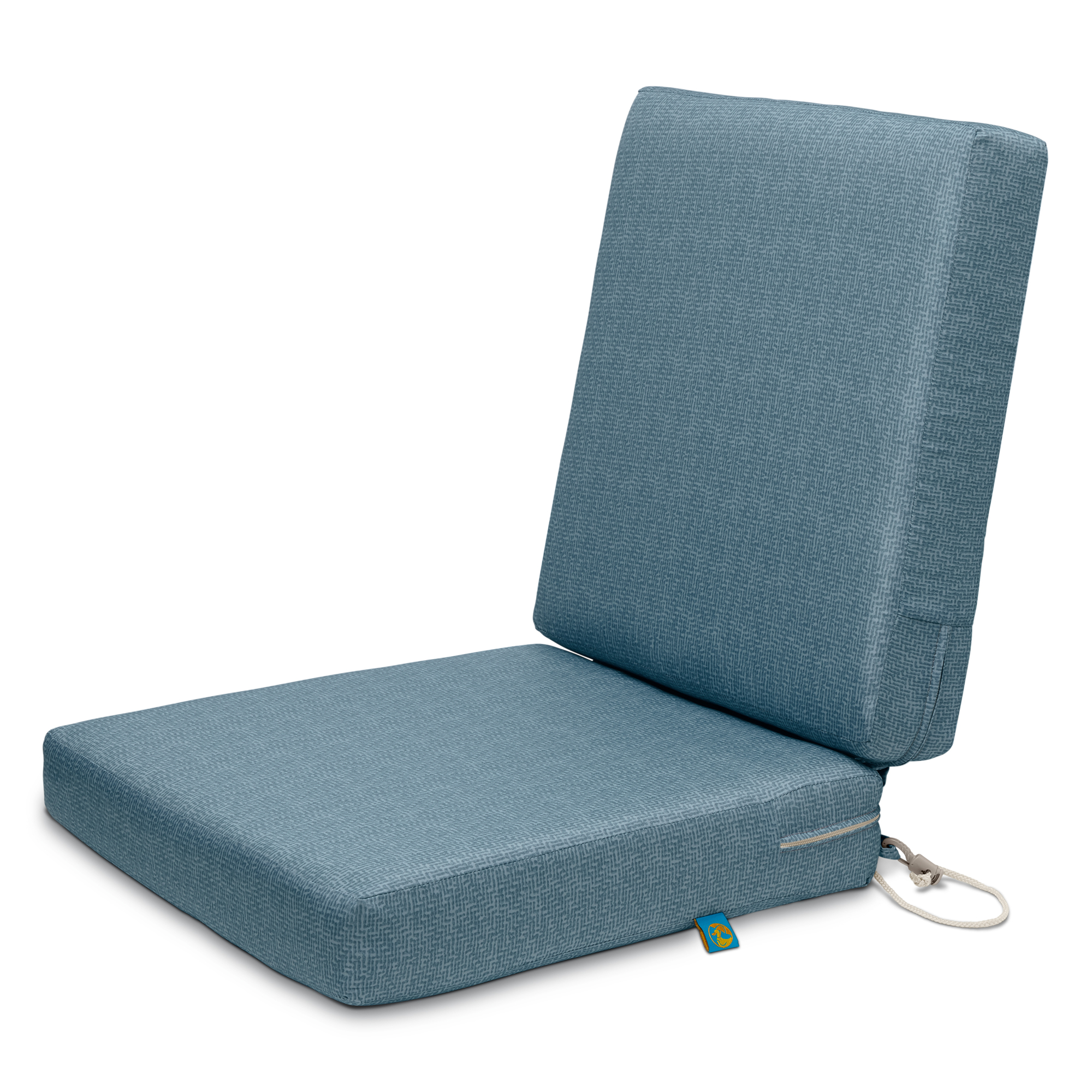 Classic Accessories DuckCovers Weekend All-Weather Outdoor Dining Chair Cushions — Blue Shadow, Model# CBSCH36183